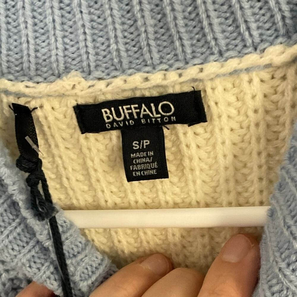 NWT Buffalo David Bitton Colorblock Women's Sweater Size Small Pullover - Picture 4 of 5
